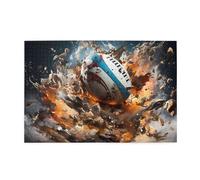 Puzzle Rugby On Fire de 1 000 pièces, puzzle éducatif intellectuel en bois, puzzles amusants pour soulager le stress