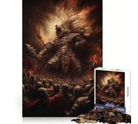 Puzzle Rugissant Conquérant pour Adultes 1000 pièces Stimule la mémoire Jeu de Groupe Assemblage du Motif Surprise de Noël (50x75cm)