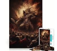 Puzzle Rugissant Conquérant pour Adultes 1000 pièces Stimule la mémoire Jeu de Groupe Assemblage du Motif Surprise de Noël (50x75cm)