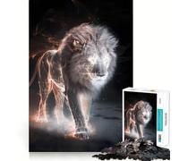 Puzzle Rugissement de Lion radieux pour Adultes, 1000 pièces, pour stimuler la mémoire et s'amuser Ensemble Image Assembler, œuvre d'art Collectionner (38x26cm)
