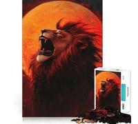 Puzzle Rugissement du Lion pour Adultes, 1000 pièces, pour développer la mémoire et soulager Le Stress, Un Cadeau mémorable Assembler (50x75cm)