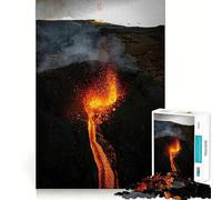 Puzzle Rugissement Volcanique pour Adultes 1000 Pièces Jeu de Mémoire et de Découpe Fine Finition Premium Un Passe-Temps Captivant (50x75cm)