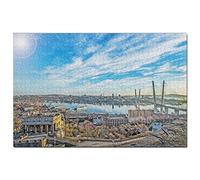 Puzzle Russie 200 pièces Pont de Russie vers l'île Russky Vladivostok Jeu de Puzzle Œuvre d'art Souvenir de Voyage 35x25CM