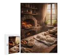 Puzzle Rustic Bakery Scene with Fresh Dough, 500 PCS, Activité Créative À La Maison, comme Présent Festif pour Amateurs De Puzzles, pour Les Fêtes