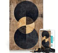 Puzzle Rustique à Cercles de 1000 pièces pour Adultes, Jeu intellectuel, Divertissement apaisant, découpe précise, Cadeau de Noël (38x52cm)