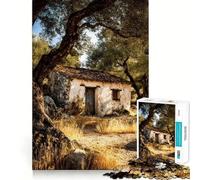 Puzzle Rustique dans Une oliveraie, 1000 pièces, pour Adultes stimule la mémoire, soulage l'anxiété, Bords précis, Surprise de Noël (50x75cm)