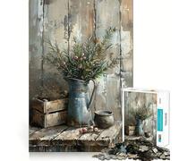 Puzzle Rustique de 1000 pièces pour Adolescents, Jeu de logique Stimulant, détente mentale, Bords Nets, Cadeau élégant (38x52cm)