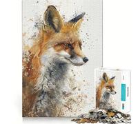 Puzzle Rustique de 1000 pièces représentant Un Renard, idéal pour Les Adultes Renforce la mémoire, apaise l'esprit, qualité supérieure, Surprise chaleureuse (50x75cm)