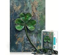 Puzzle Rustique Irlandais en Forme de trèfle, 1000 pièces, pour Adolescents Jeu de logique et de réflexion, détente et Divertissement, découpe précise, (38x52cm)