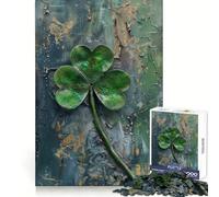Puzzle Rustique Irlandais en Forme de trèfle, 1000 pièces, pour Adolescents Jeu de logique et de réflexion, détente et Divertissement, découpe précise, (38x52cm)