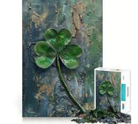 Puzzle Rustique Irlandais en Forme de trèfle pour Adultes, 1000 pièces, renforce la mémoire, Divertissement Occasionnel, qualité supérieure, Cadeau élégant (50x75cm)