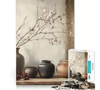 Puzzle Rustique Nature Morte, 1000 pièces, Difficile, pour Adultes, Jeu intellectuel, Moment de détente, découpe de qualité, Cadeau Exquis (38x52cm)