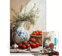 Puzzle Rustique Nature Morte Cuisine 1000 pièces Difficile pour Adultes, 50x75cm, idéal pour Une détente absolue Un Cadeau Unique et agréable