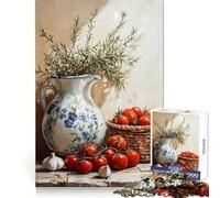 Puzzle Rustique Nature Morte Cuisine 1000 pièces Difficile pour Adultes, 50x75cm, idéal pour Une détente absolue Un Cadeau Unique et agréable