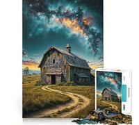 Puzzle Rustique sous Ciel étoilé pour Adolescents, 1000 pièces, stimule la mémoire, se détend et s'amuse Découpe de qualité supérieure, Cadeau élégant (38x26cm)