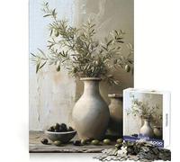 Puzzle Rustique toscan de 1000 pièces pour Adolescents, Nature Morte, Jeu de logique Stimulant, Divertissement d'intérieur, Bords de qualité supérieure, Cadeau mémorable (50x75cm)