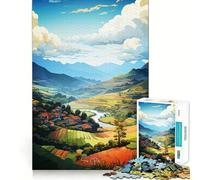 Puzzle Sa Pa Peinture à l'huile pour Adultes, 1000 pièces, Jeu de réflexion, Loisir Calme, à Assembler, Cadeau de Vacances (50x75cm)