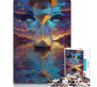 Puzzle Sablier Cosmique 1000 pièces pour Adultes et Adolescents, Jeu de Quiz, décoration Murale, Cadeaux d'anniversaire et de Noël Uniques 38x26cm