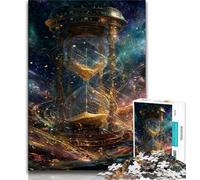 Puzzle Sablier Cosmique 1000 pièces pour Adultes et Adolescents, Jeux éducatifs et Anti-Stress, avec Père Noël (38x26cm)