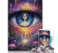 Puzzle Sablier dans Les Yeux 1000 pièces pour Adultes et Adolescents, Jeu de Quiz, décoration Murale, Cadeaux d'anniversaire et de Noël Uniques 38x26cm