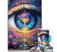 Puzzle Sablier dans Les Yeux pour Adultes et Adolescents, Jeux éducatifs, décoration Murale, Cadeaux d'anniversaire et de Noël Uniques (75x50cm)