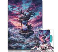 Puzzle Sablier mystérieux 1000 pièces pour Adultes et Adolescents, Jeux éducatifs et Anti-Stress, avec Père Noël (50x75cm)