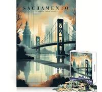Puzzle Sacramento Urban Horizon pour Adolescents, 1000 pièces, défi intellectuel, Jeu Relaxant et Amusant, découpe précise, Cadeau Festif (50x75cm)
