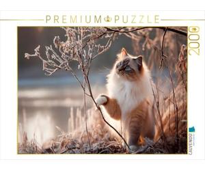 Puzzle · Sacré de Birmanie - La Magie du Premier Gel | Une matinée d' er magique · 2000 pièces · Format assemblé 90 × 67 cm · CALVENDO Puzzle