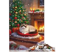 Puzzle Sacré De Birmanie pour adultes, 1000 pièces, puzzle classique en bois, art mural, jouets uniques, cadeau de Noël, 1000 pièces (75x50 cm)