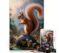 Puzzle Safari Écureuil Surréaliste pour Adolescents 1000 Pièces Jeu de Logique Passe-Temps à la Maison Découpe Précise Cadeau de Fête 38x26cm