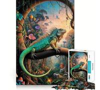 Puzzle Safari Iguane Surréaliste 1000 Pièces pour Adultes Jeu de Réflexion et d'Expertise Découpe Précise 38x26cm