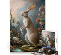 Puzzle Safari Lapin Surréaliste 1000 Pièces pour Adultes Jeu de Réflexion et d'Expertise Découpe Précise 38x52cm