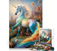 Puzzle Safari Licorne Mystique pour Adolescents 1000 Pièces Jeu de Réflexion Anti-Stress Découpe Premium Cadeau Exceptionnel (38x26cm)