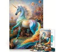 Puzzle Safari Licorne Mystique pour Adolescents 1000 Pièces Jeu de Réflexion Anti-Stress Découpe Premium Cadeau Exceptionnel (38x26cm)