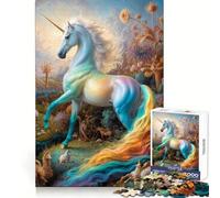 Puzzle Safari Licorne Mystique pour Adultes 1000 Pièces Jeu de Concentration et de Détente Bordure Stricte Choix du Père Noël (38x52cm)