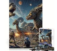 Puzzle Safari Sauvage Surréaliste 1000 Pièces pour Adolescents Jeu de Logique Solide Activité à Domicile Bords Transparents Cadeau Précieux 38x26cm