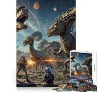 Puzzle Safari Sauvage Surréaliste pour Adolescents 1000 Pièces Jeu Cognitif Loisirs Silencieux Bordure Premium Cadeau de Noël 50x75cm