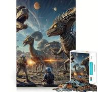 Puzzle Safari Sauvage Surréaliste pour Adolescents 1000 Pièces Jeu Cognitif Loisirs Silencieux Bordure Premium Cadeau de Noël 50x75cm