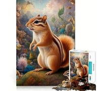 Puzzle Safari Surréaliste des Écureuils 1000 Pièces pour Adolescents Jeu de Réflexion, Moment de Paix, Finition de Qualité, Cadeau Parfait 38x52cm