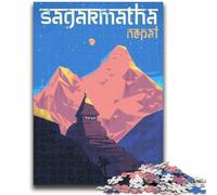Puzzle Sagarmatha Népal Mountain Art 1000 pièces pour Adolescents et Adultes, Anti-Stress, Difficile à réaliser, pour la décoration de la Maison (14+ 1000 pièces, 50x75cm)