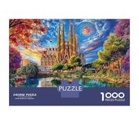 Puzzle Sagrada Familia 1000 Pièces pour Adolescents Et Enfants - Difficile Puzzles Jeu De Patience en Famille 38x26cm/1000pcs