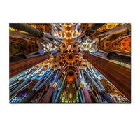 Puzzle Sagrada Familia Barcelone Espagne 1000 pièces Puzzle Adulte Jeu Graphique Souvenir Voyage 50x70CM