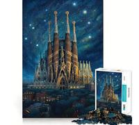 Puzzle Sagrada Familia Barcelone pour Adolescents 1000 pièces Décoration Murale apaisante et Amusante aux découpes nettes (50x75cm)