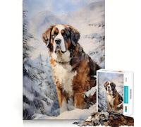 Puzzle Saint-Bernard pour Adultes, 1000 pièces, Casse-tête et détente, Image Assembler, Joli Cadeau (50x75cm)