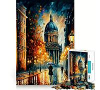 Puzzle Saint-Pétersbourg en Couleurs 1000 pièces pour Adolescents Développe la mémoire Loisirs et détente Bords Lisses Liste de souhaits du Père Noël (38x52cm)