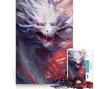 Puzzle Sakura Dragon Aquarelle 1000 pièces pour Adolescents Stimule la mémoire Calme et sérénité Cadeau de qualité supérieure (50x75cm)