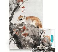 Puzzle Sakura Écureuil Sérénité 1000 Pièces pour Adultes Développement de la Mémoire, Apaisement de l'esprit, Design, Assemblage, Cadeau Créatif (38x26cm)