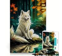 Puzzle Sakura Kitsune Renard 1000 pièces pour Adolescents Renforce Les Liens familiaux Bords précis Cadeau attentionné (38x26cm)
