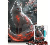 Puzzle Sakura Kitsune Renard 1000 Pièces pour Adultes Think Smart Toy Family Joy Découpe Précise Pièce d'art Fine (38x26cm)