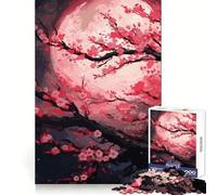 Puzzle Sakura Moon Tree 1000 pièces pour Adultes Renforce la mémoire, apaise l'esprit, qualité supérieure, Surprise chaleureuse (50x75cm)